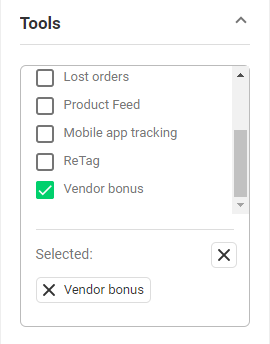 What does Vendor bonus mean? 5