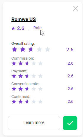 How to rate a program 2