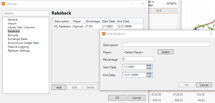 Learn how to setup rakeback.