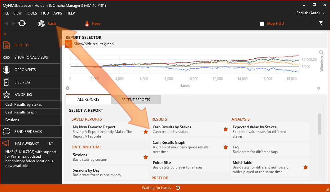 Holdem Manager Report User Interface