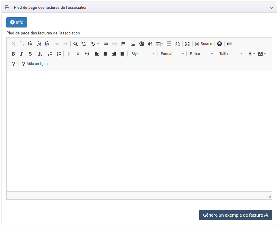 Personnalisation du pied de page